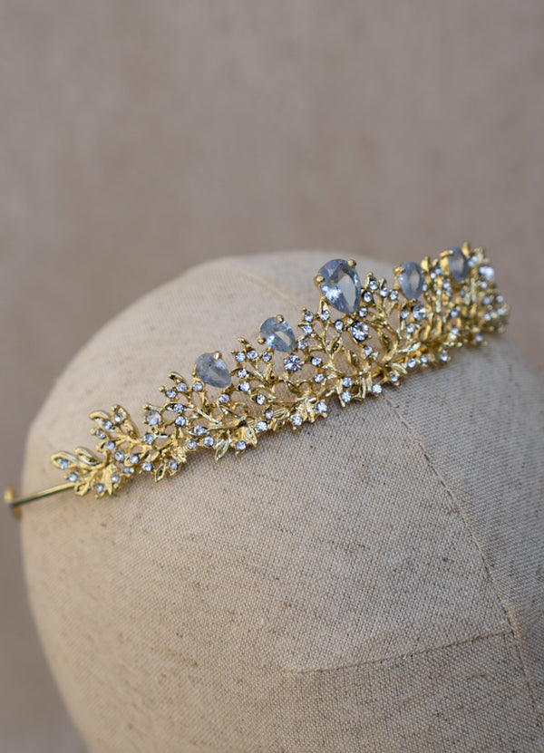 Gold crystal tiara