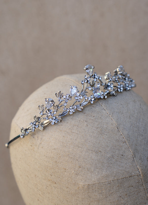 Silver crystal tiara